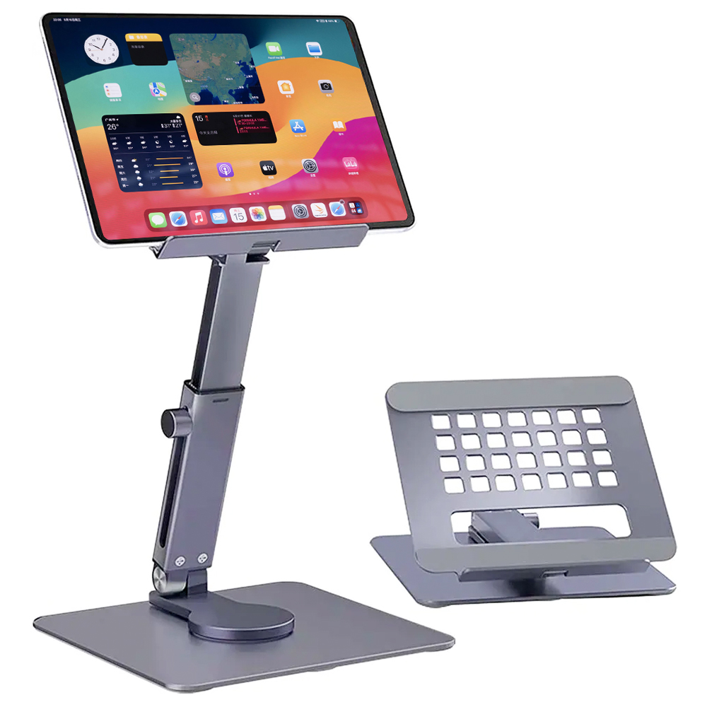 Desk Setup Riser - Aluminum Tablet Stand Desk Riser 360°
