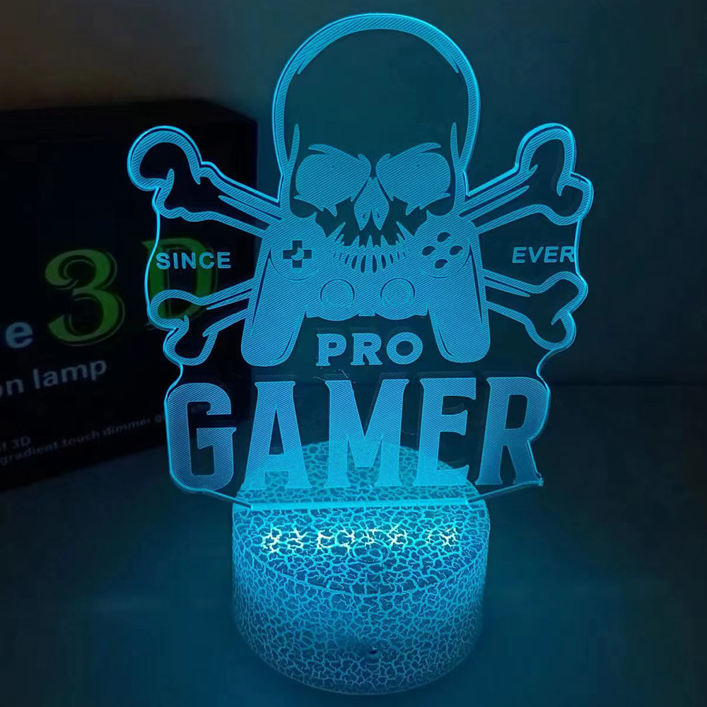 Desk Setup Tech - 3D Night Lamp Gaming Room Desk