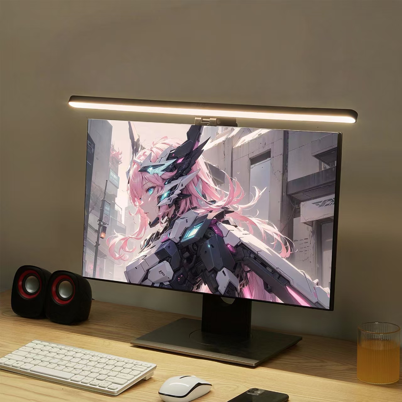 Desk Setup Tech - LED Monitor Light Hanging Desk Lamp