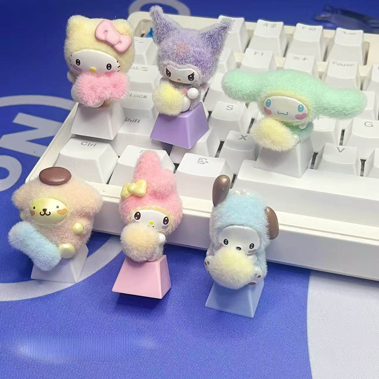 Desk Setup Editing - Kawaii Hello Kitty Kuromi Keycaps Adorable
