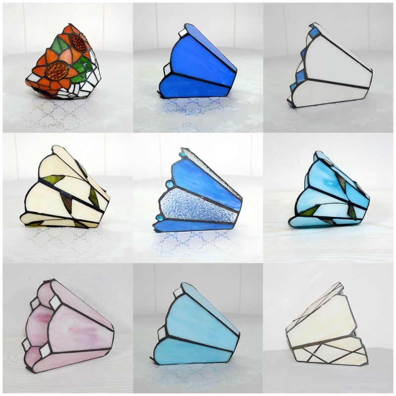 Desk Setup Vintage - E27 Stained Glass Lampshade for Baroque