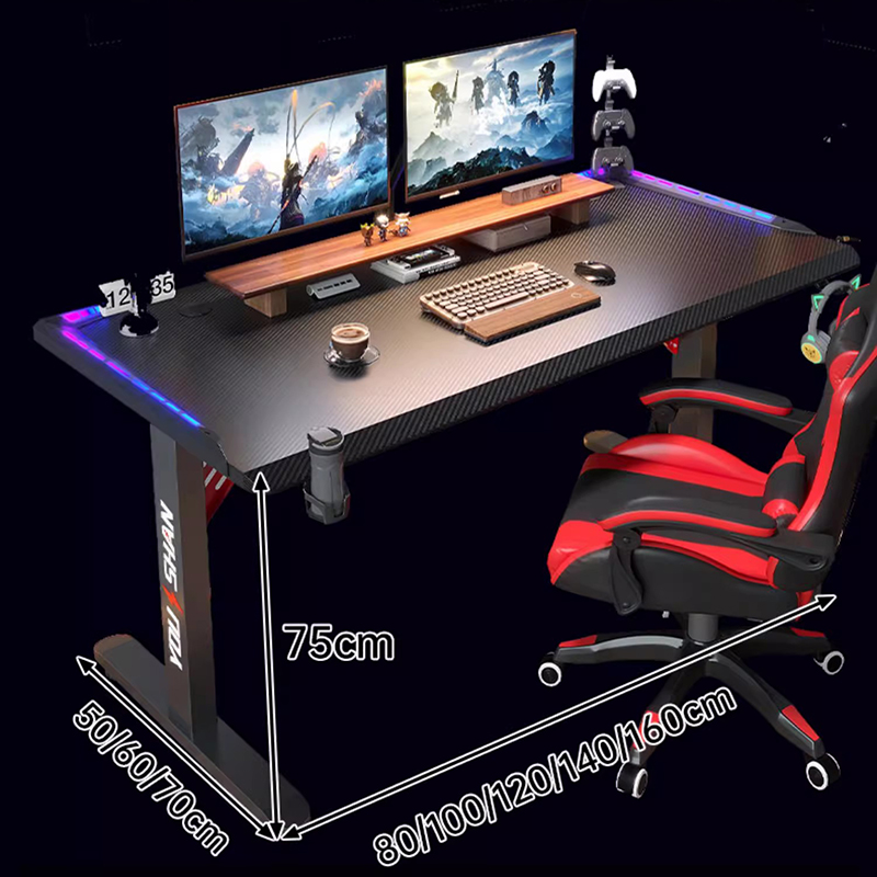 L Shaped Desk Setup - Lift Top Table for Computer Height