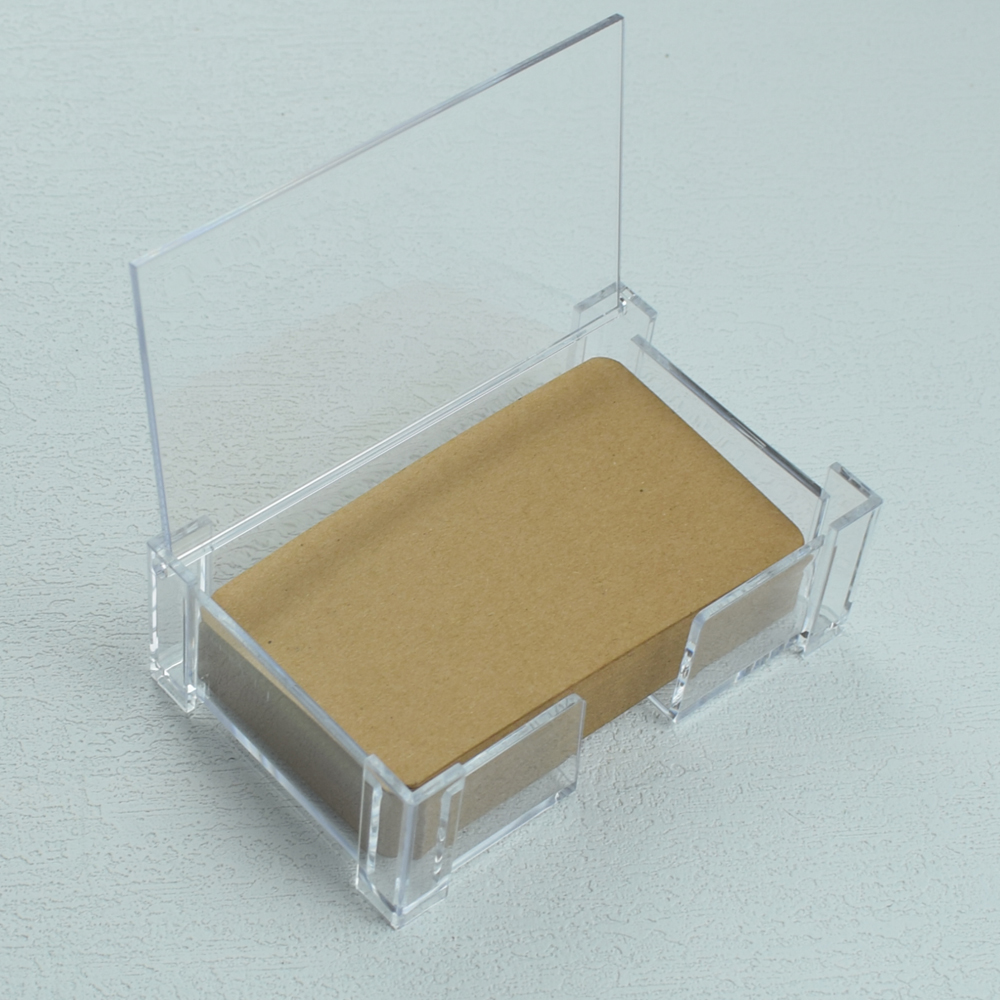 Desk Setup Shelves - Transparent Acrylic Desktop Business Card Holder