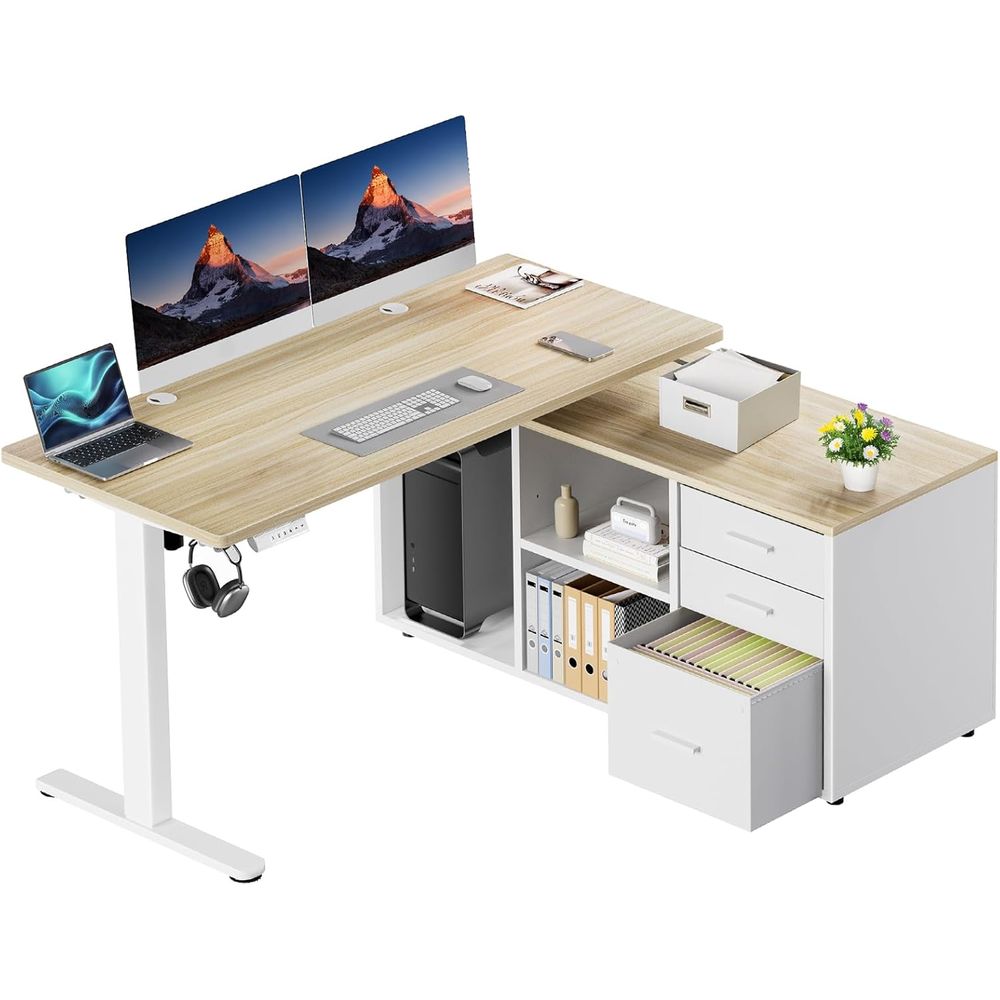 Electric L-Shaped Desk, Adjust - L Shaped Desk Setup 리뷰 및 가격