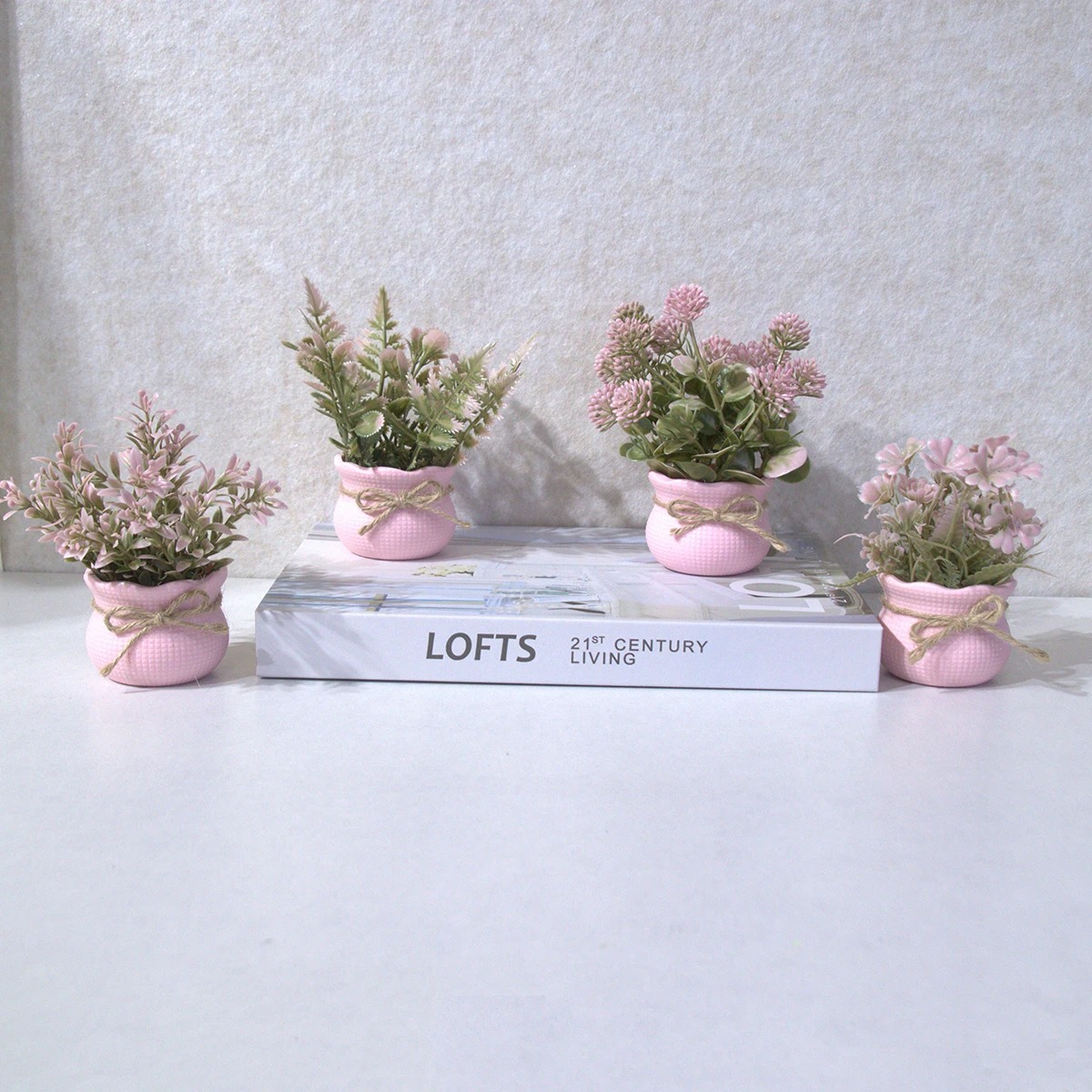 Mini Artificial Pink Series Fl - Desk Setup Plant 리뷰 및 가격