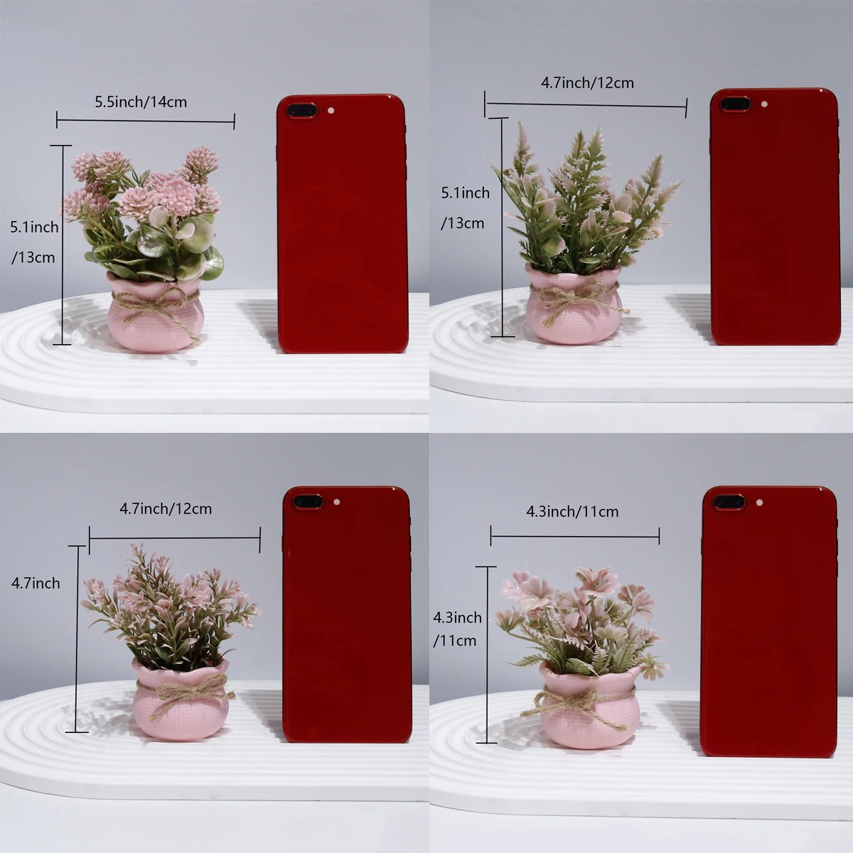 Mini Artificial Pink Series Fl - Desk Setup Plant 리뷰 및 가격