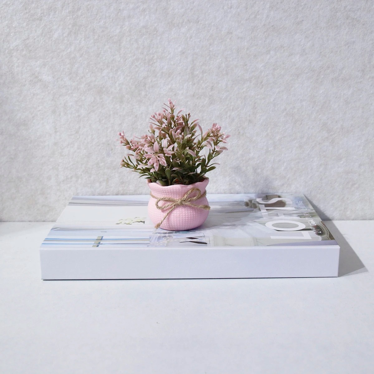Mini Artificial Pink Series Fl - Desk Setup Plant 리뷰 및 가격