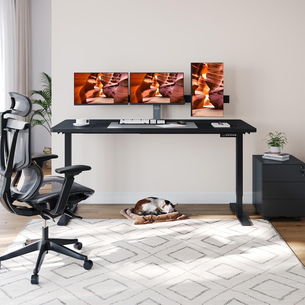 71 x 30 inch Electric Standing - L Shaped Desk Setup 리뷰 및 가격