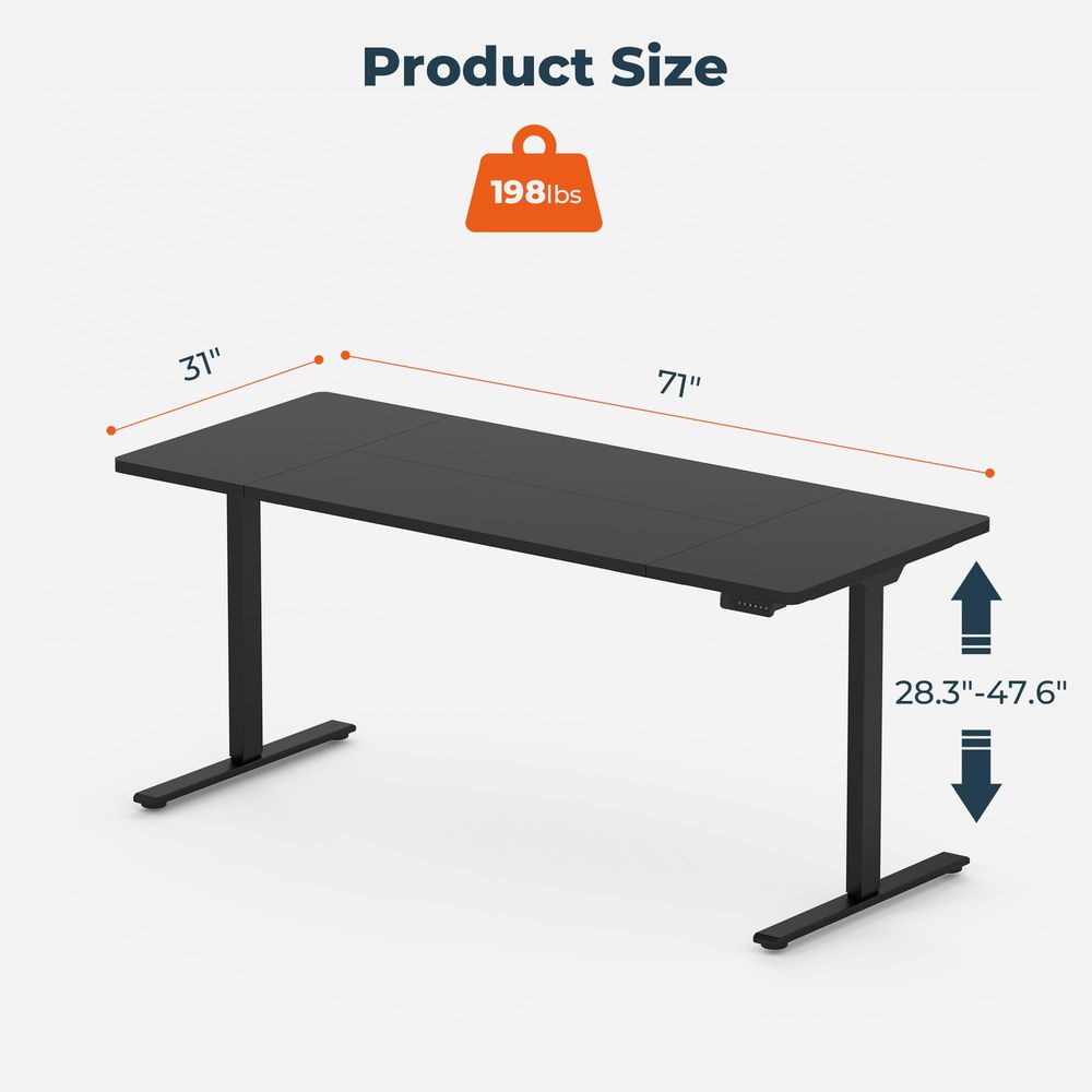 71 x 30 inch Electric Standing - L Shaped Desk Setup 리뷰 및 가격