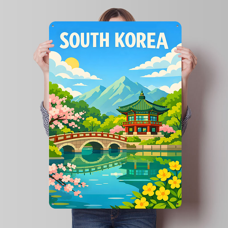 South Korea Travel Poster Cust - Desk Setup Vintage 리뷰 및 가격
