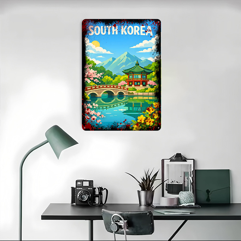 South Korea Travel Poster Cust - Desk Setup Vintage 리뷰 및 가격