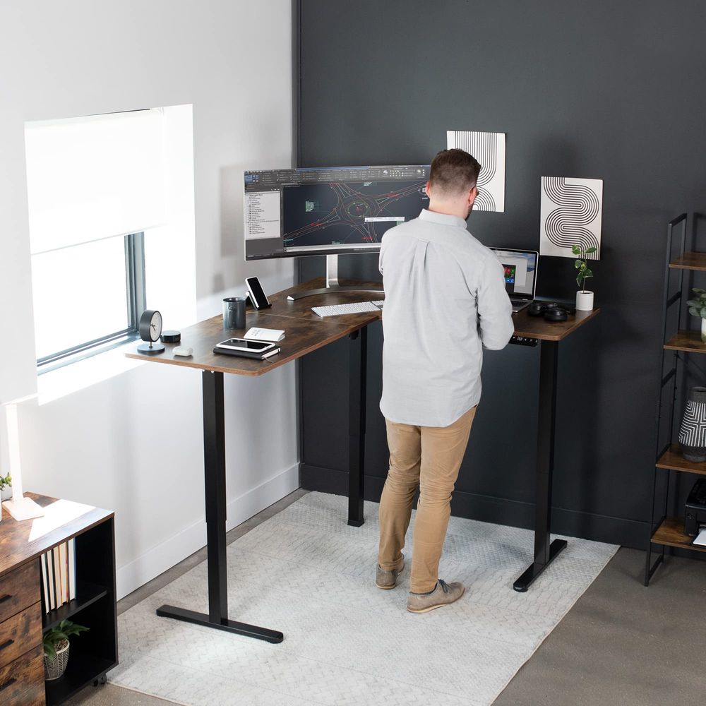 Electric Standing Desk, Whole  - L Shaped Desk Setup 리뷰 및 가격