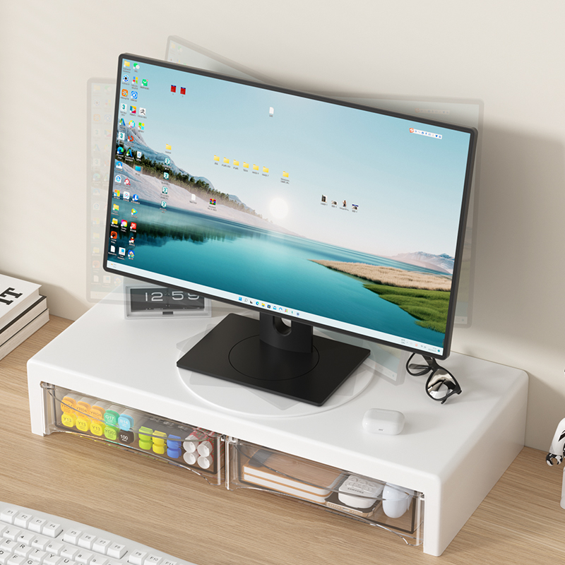 2-Tier Monitor Stand, Plastic  - Desk Setup Riser 리뷰 및 가격