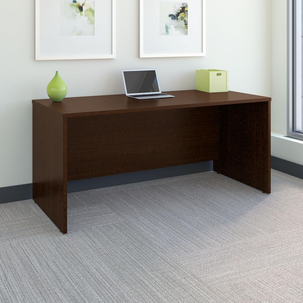 66W Office Desk in Mocha Cherr - L Shaped Desk Setup 리뷰 및 가격