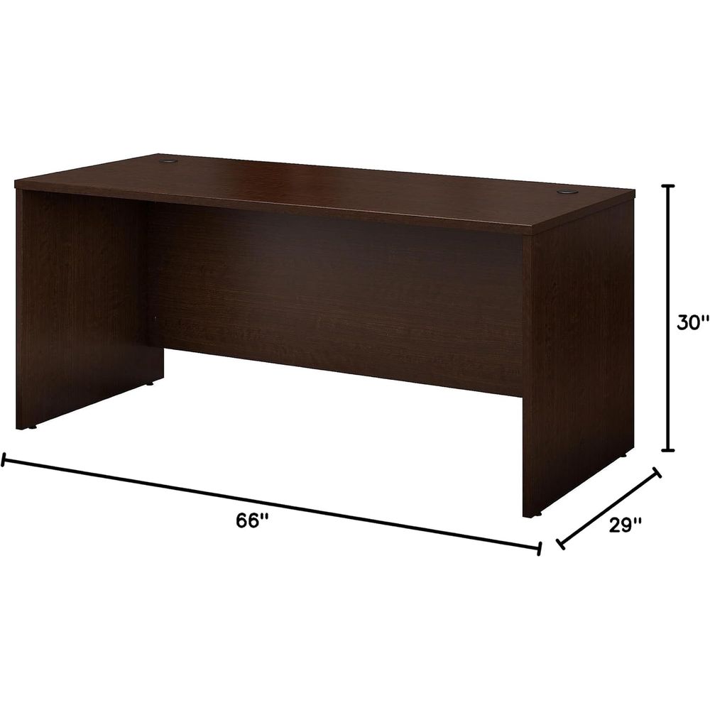 66W Office Desk in Mocha Cherr - L Shaped Desk Setup 리뷰 및 가격
