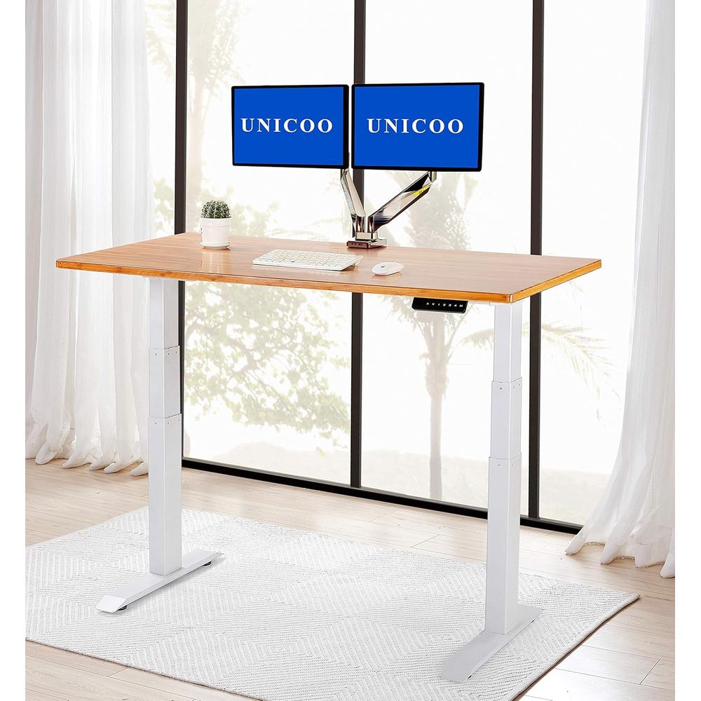 Electric Dual Motor Stand Up D - L Shaped Desk Setup 리뷰 및 가격