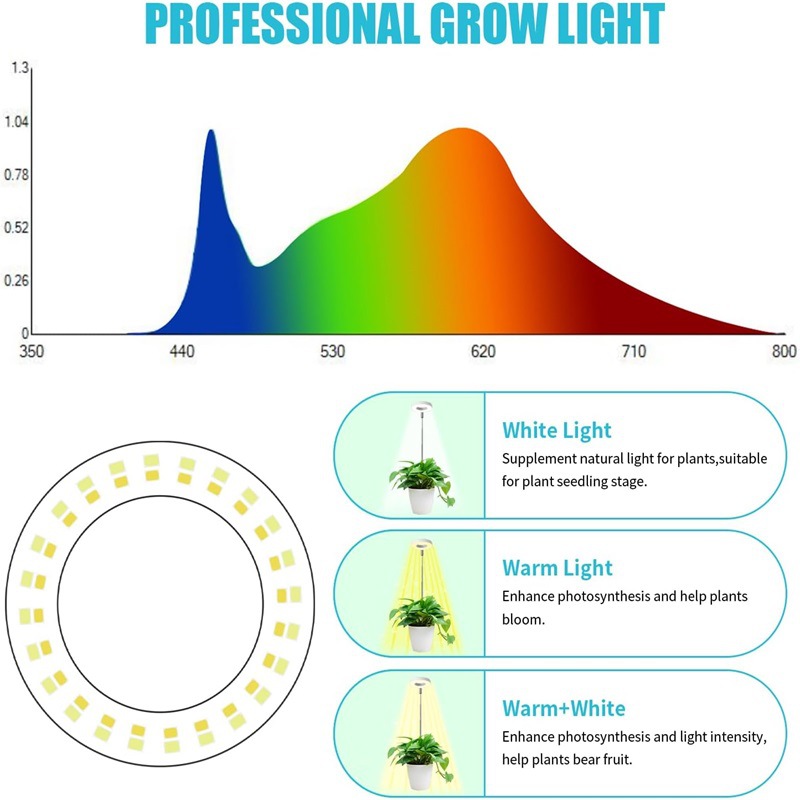 1/2/3 Rings Full Spectrum Plan - Desk Setup Plant 리뷰 및 가격