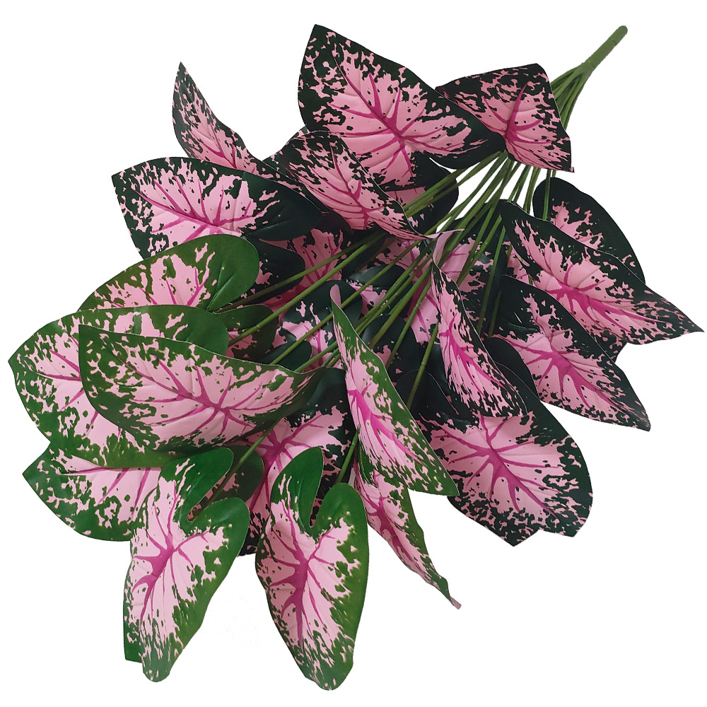 Pink Leaf Potted Plants Fake A - Desk Setup Plant 리뷰 및 가격