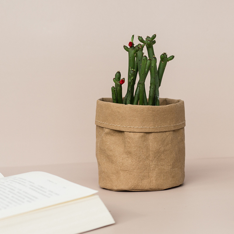 Retro Kraft Paper  Flower Bask - Desk Setup Plant 리뷰 및 가격