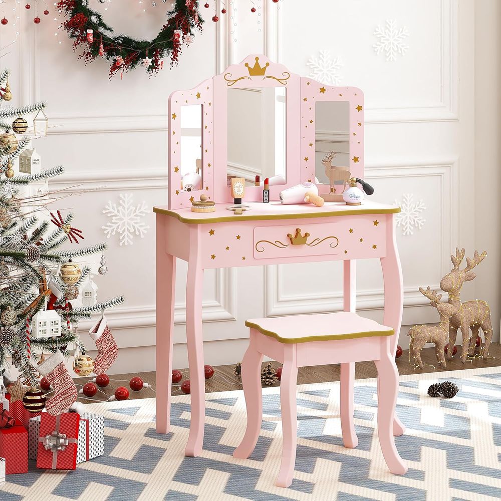 Kids Vanity Set with Mirror an - Desk Setup Bedroom 리뷰 및 가격