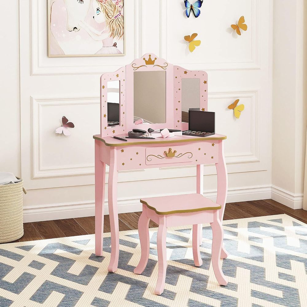 Kids Vanity Set with Mirror an - Desk Setup Bedroom 리뷰 및 가격