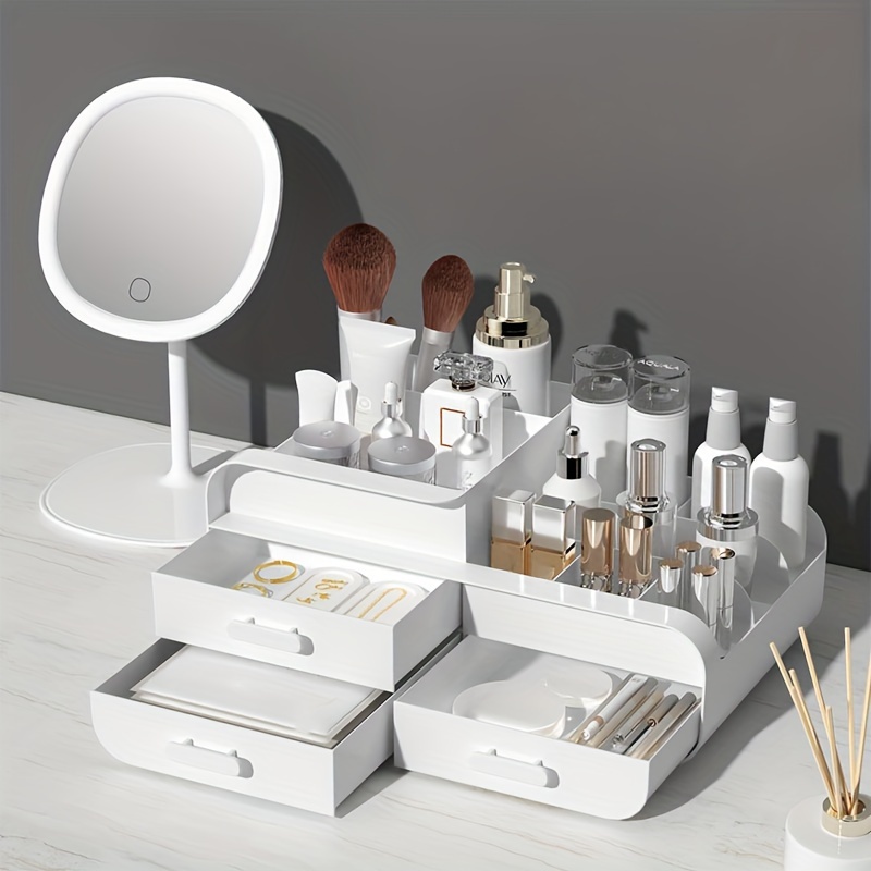 Makeup Storage Box Drawer Dorm - Desk Setup Shelves 리뷰 및 가격