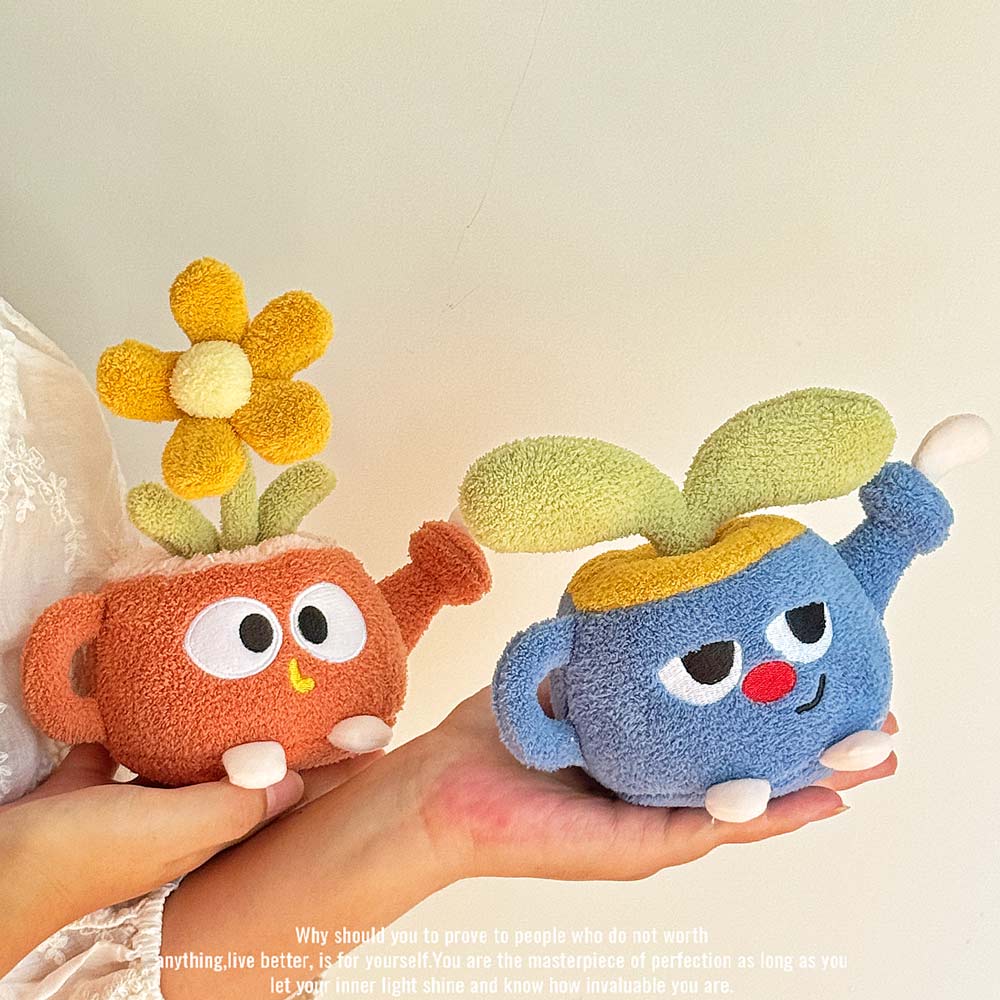 Cute Smiley Planter Plush Toy  - Desk Setup Plant 리뷰 및 가격