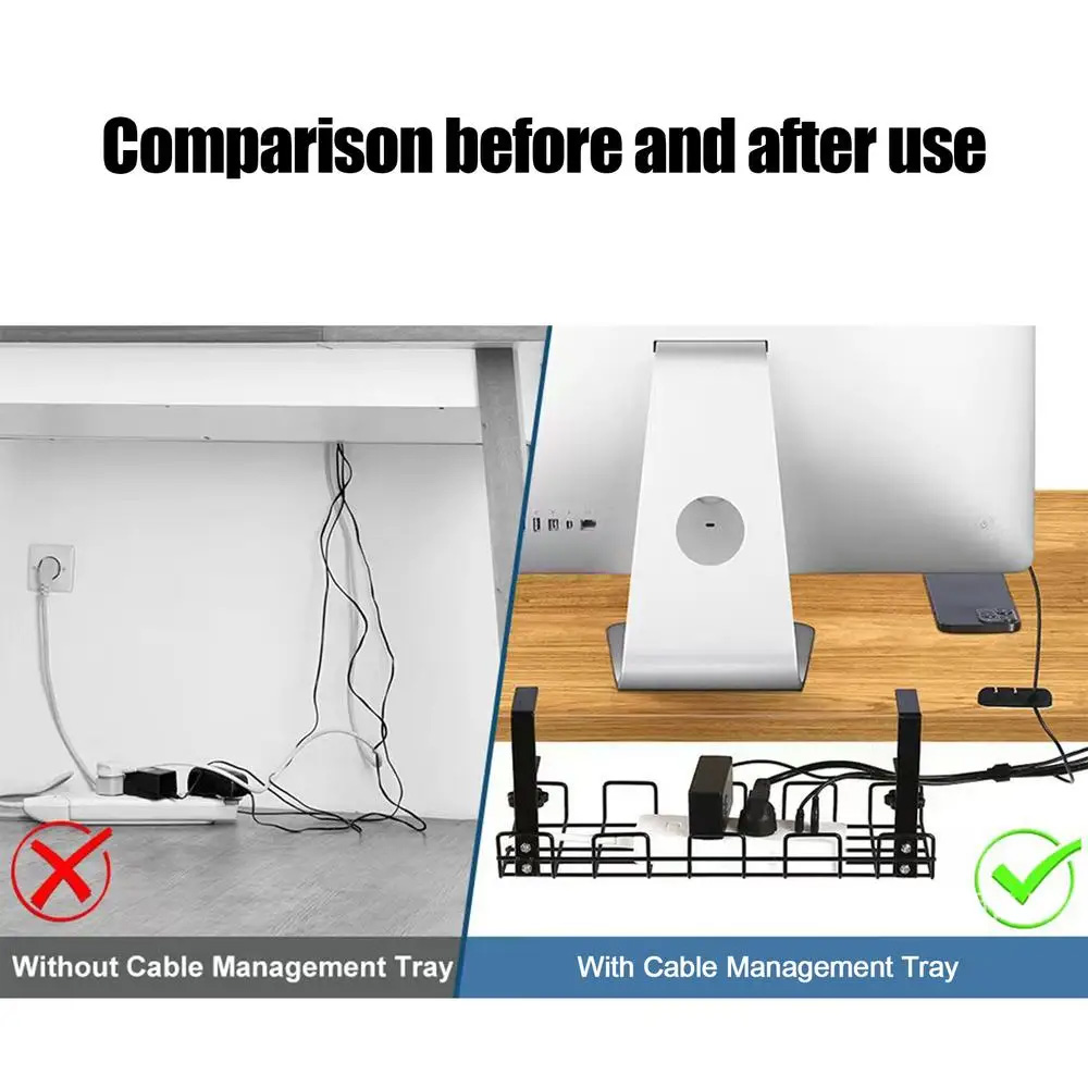 Cable Management Box Under Des - Desk Setup Shelves 리뷰 및 가격